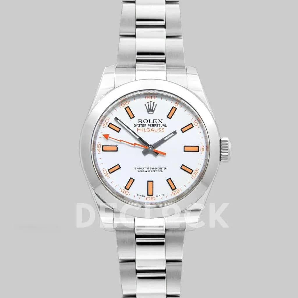 Replica Rolex Milgauss 116400 White Dial |  Declock.