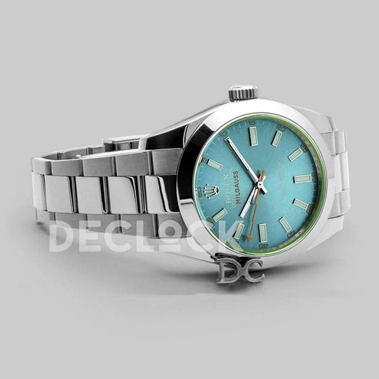 Replica Rolex Milgauss 116400GV Z-Blue Dial in Oystersteel | Declock.