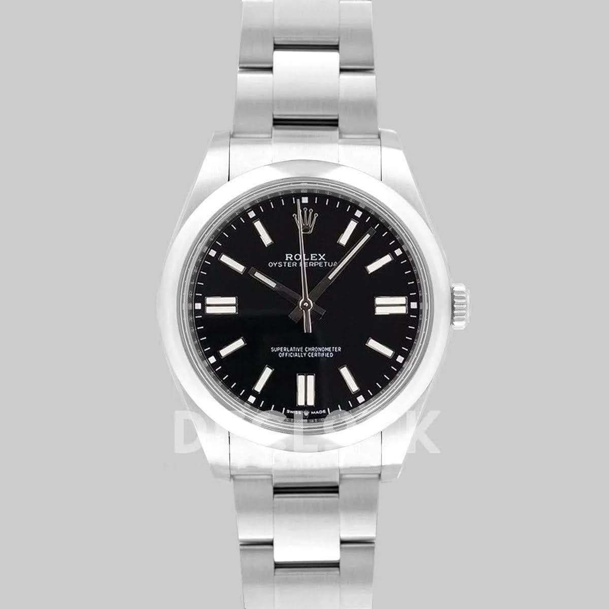 Replica Rolex Oyster Perpetual 36/41 114300 Black Dial |  Declock.