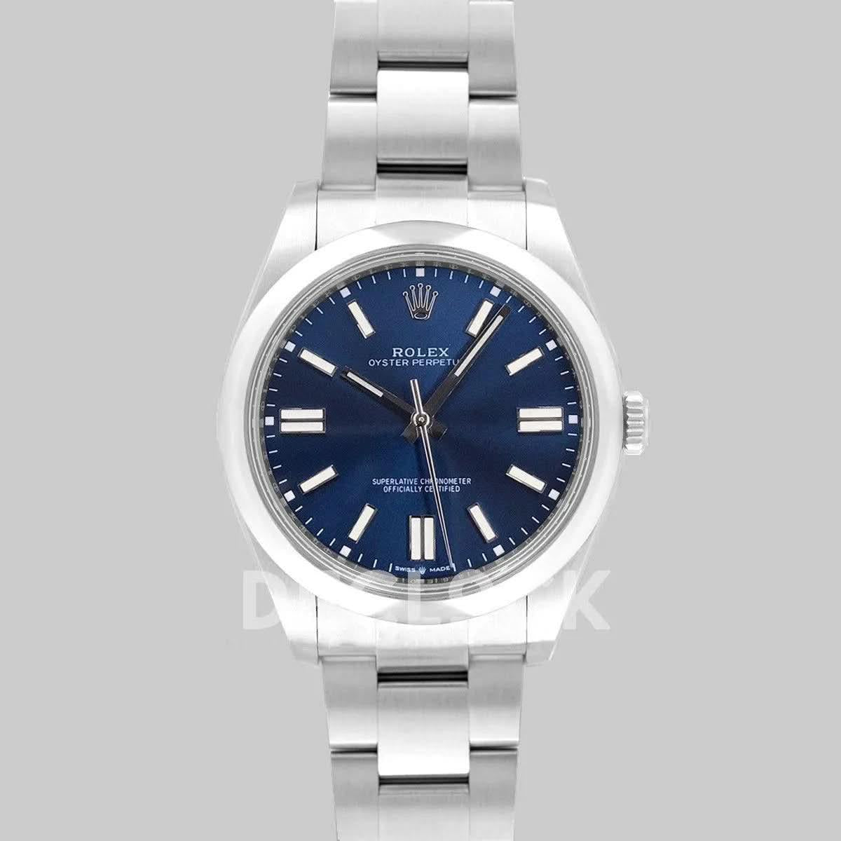 Replica Rolex Oyster Perpetual 36/41 114300 Blue Dial |  Declock.