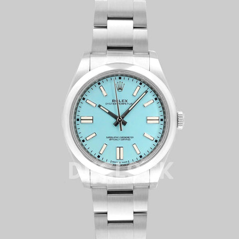 Replica Rolex Oyster Perpetual 36/41 114300 Turquoise Blue Dial - Replica Watches