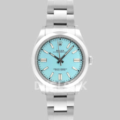 Replica Rolex Oyster Perpetual 36/41 114300 Turquoise Blue Dial