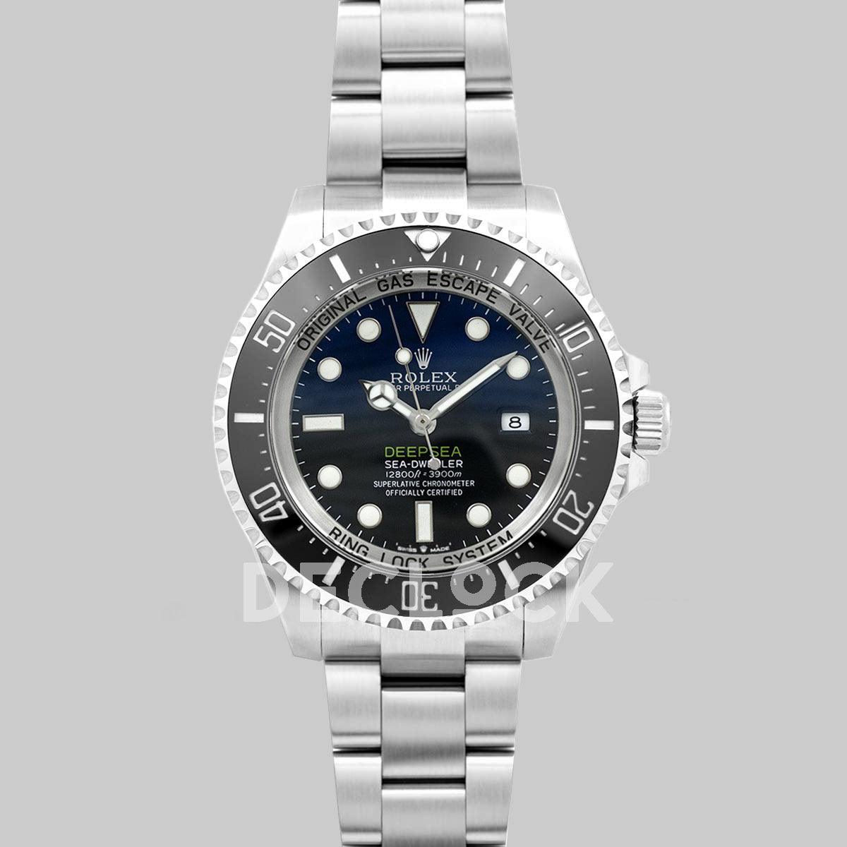 Replica Rolex Sea-Dweller Deepsea D-Blue 126660 Black Ceramic