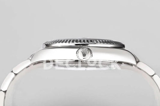 Replica Rolex Sky Dweller Steel in White Dial on Oyster Bracelet | Declock.
