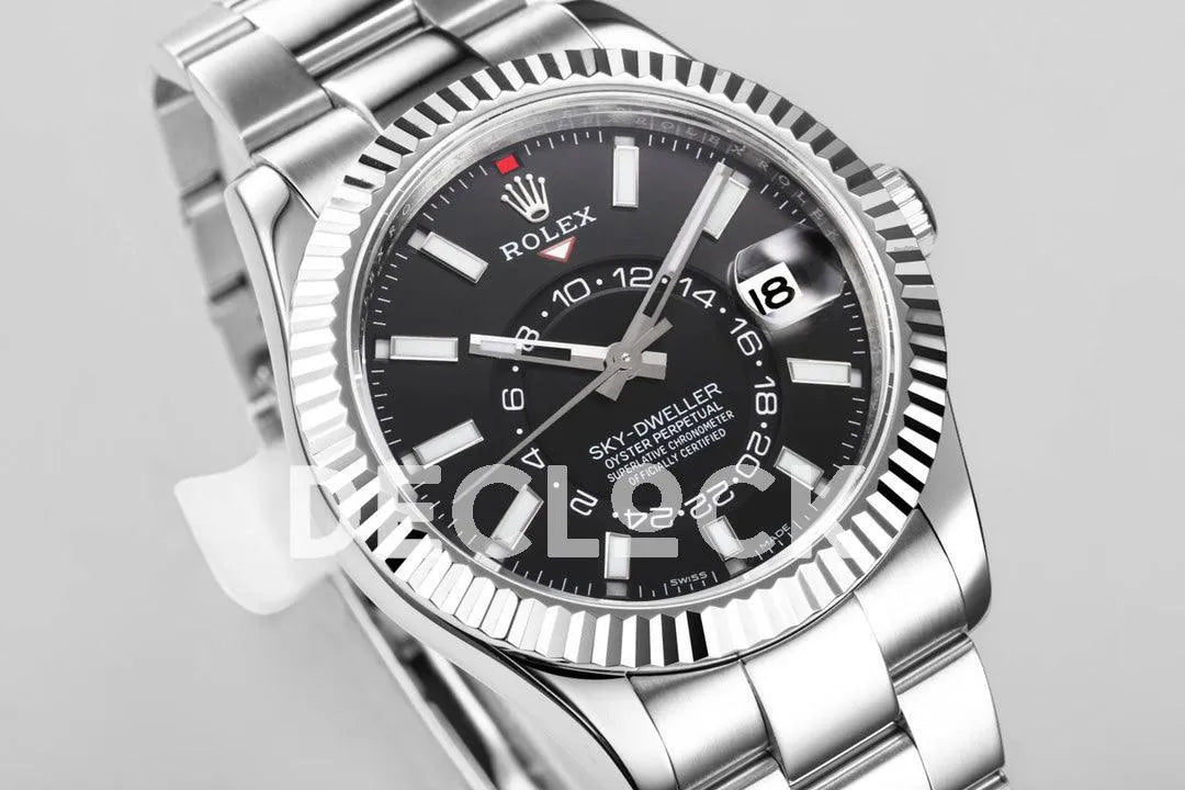 Replica Rolex Sky Dweller Steel in White Dial on Oyster Bracelet - Replica Watches