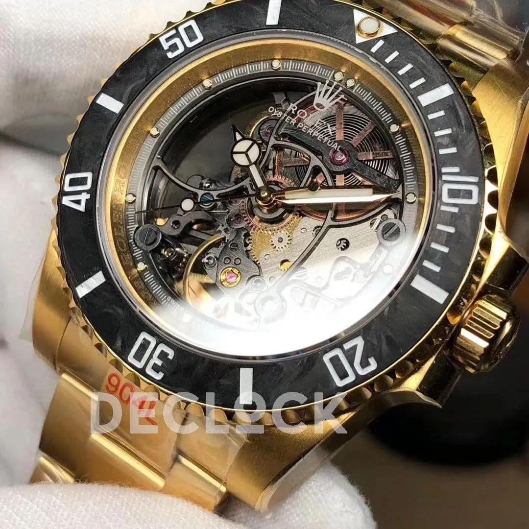 Replica Rolex Submariner 114060 Andrea Pirlo Project in Yellow Gold |  Declock.