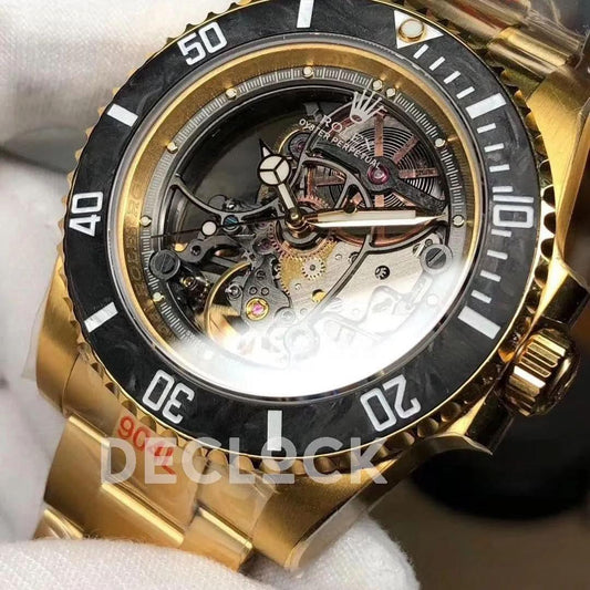 Replica Rolex Submariner 114060 Andrea Pirlo Project in Yellow Gold | Declock.
