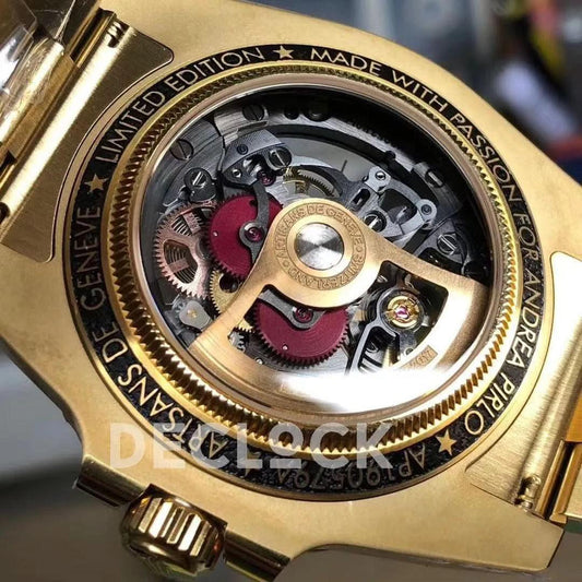 Replica Rolex Submariner 114060 Andrea Pirlo Project in Yellow Gold | Declock.