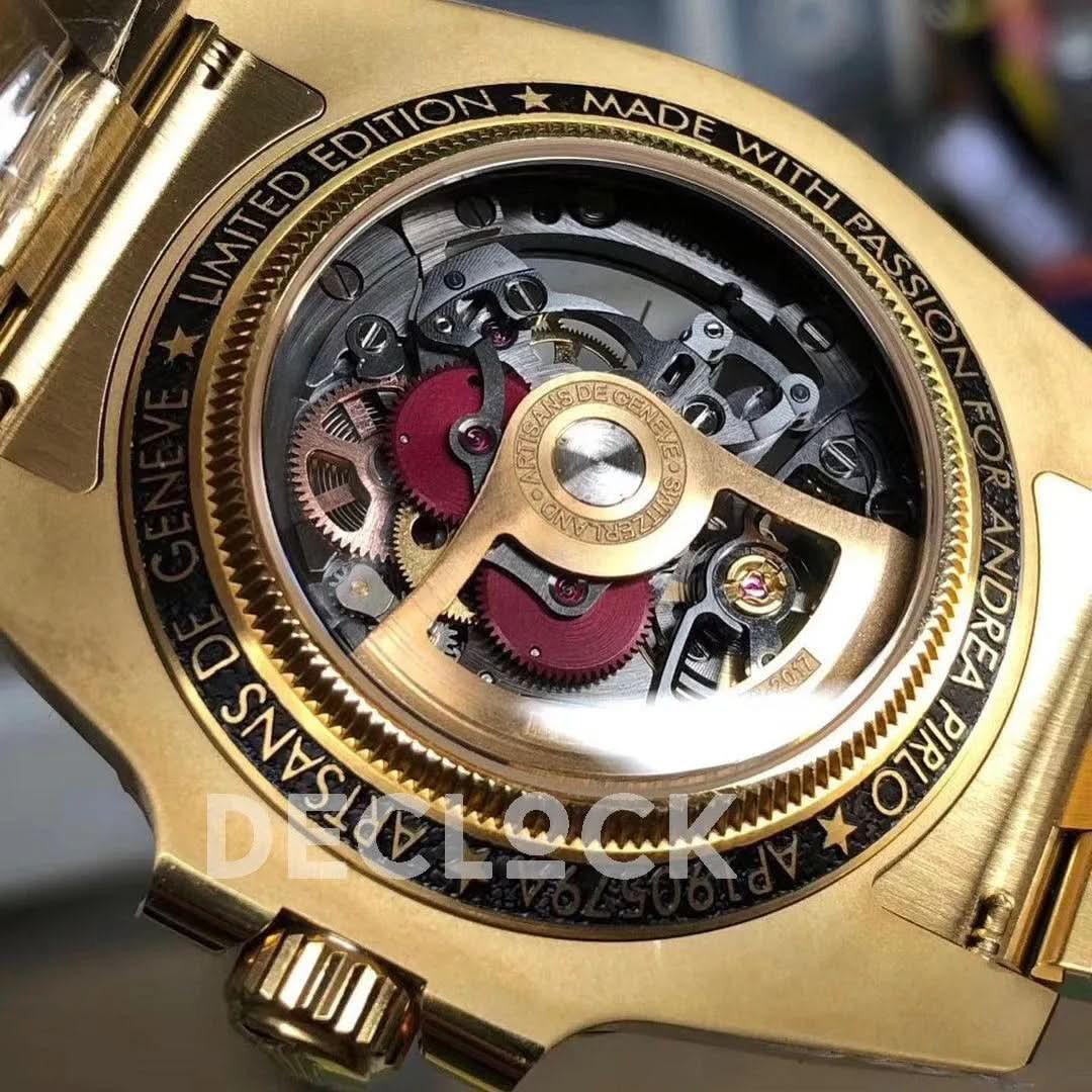 Replica Rolex Submariner 114060 Andrea Pirlo Project in Yellow Gold |  Declock.