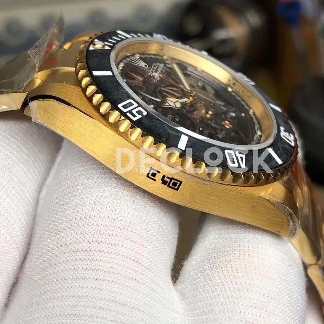 Replica Rolex Submariner 114060 Andrea Pirlo Project in Yellow Gold |  Declock.