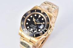 Replica Rolex Submariner 116618LB Black Ceramic in Gold