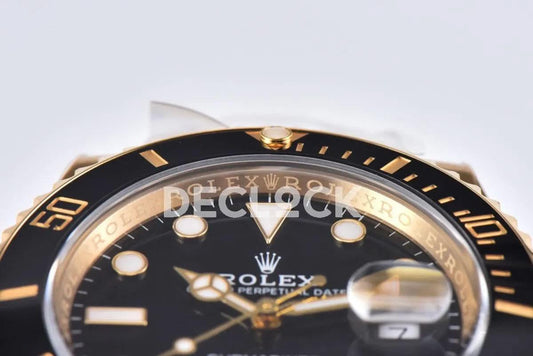 Replica Rolex Submariner 116618LB Black Ceramic in Gold | Declock.
