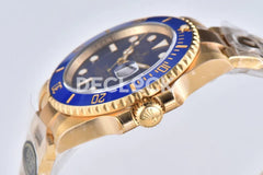 Replica Rolex Submariner 116618LB Blue Ceramic in Gold