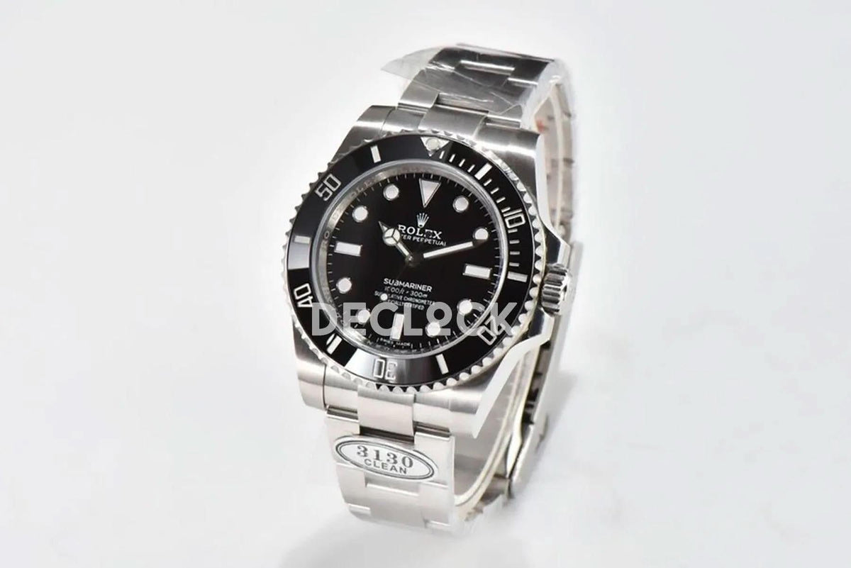 Replica Rolex Submariner 124060 No Date Black Ceramic |  Declock.