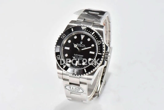 Replica Rolex Submariner 124060 No Date Black Ceramic |  Declock.