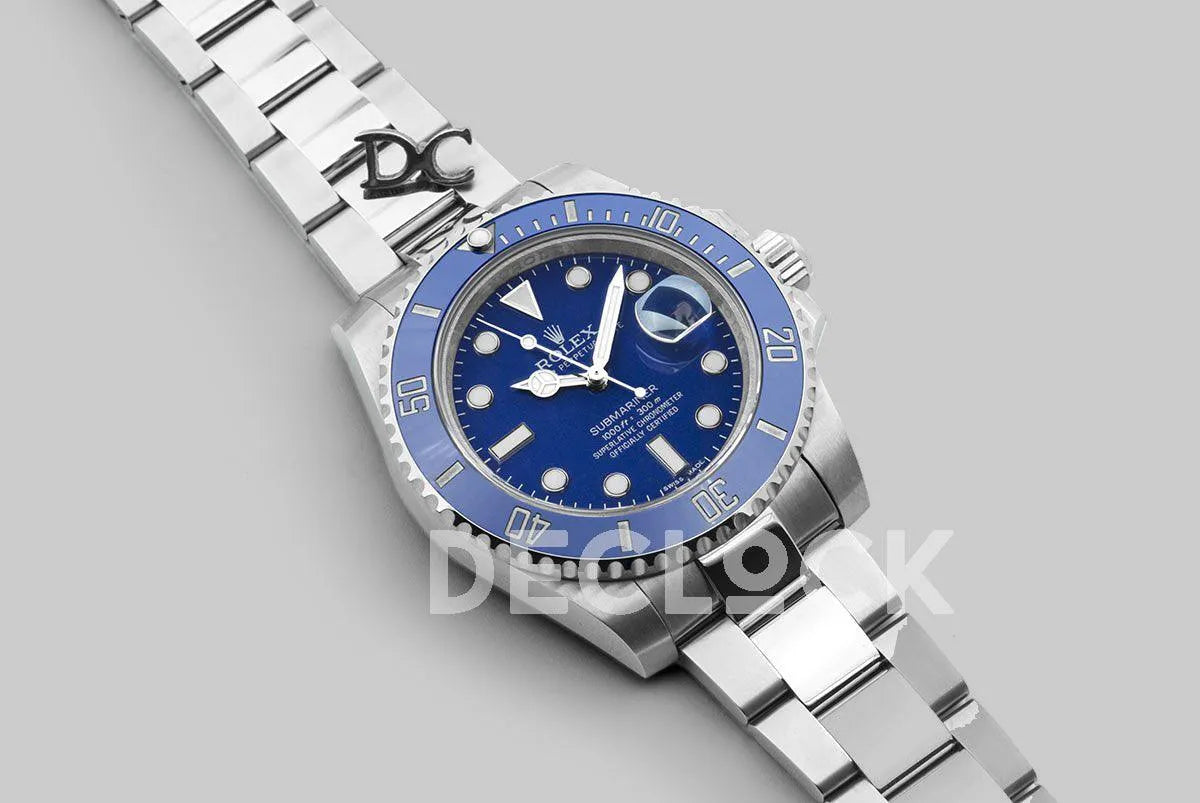 Rolex smurf hot sale stainless steel