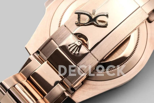 Replica Rolex Submariner 166160 in Rose Gold on Bracelet |  Declock.