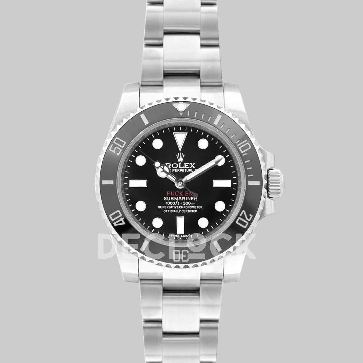 Replica Rolex Supreme x ‘Fuck Em’ 114060 Submariner |  Declock.