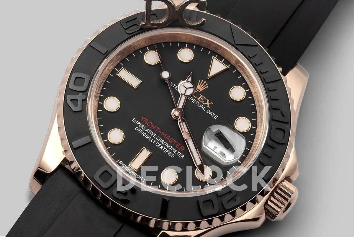Replica Rolex Yacht-Master 116655 Everose Gold |  Declock.