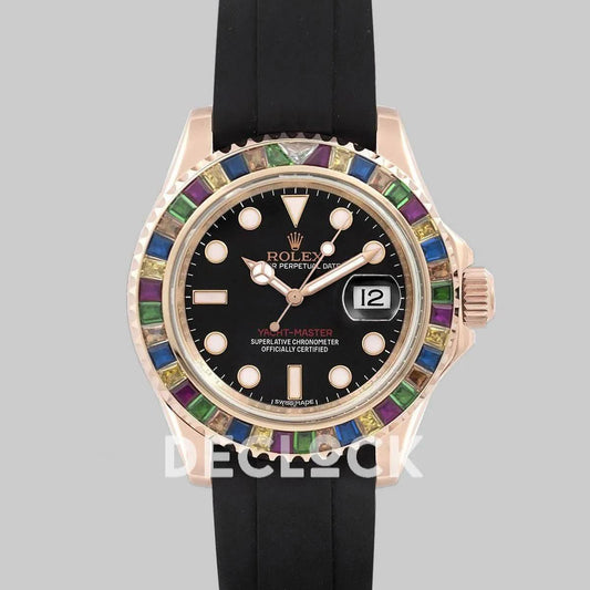 Replica Rolex Yacht-Master 116695 SATS with Gem-Set Bezel |  Declock.