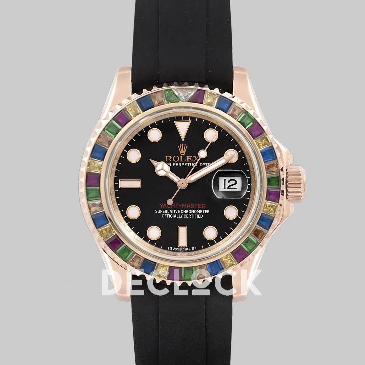 Replica Rolex Yacht-Master 116695 SATS with Gem-Set Bezel