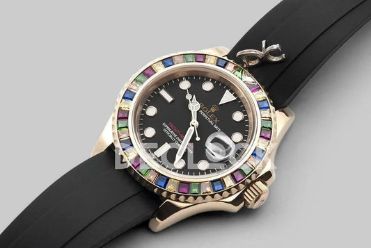 Replica Rolex Yacht-Master 116695 SATS with Gem-Set Bezel | Declock.