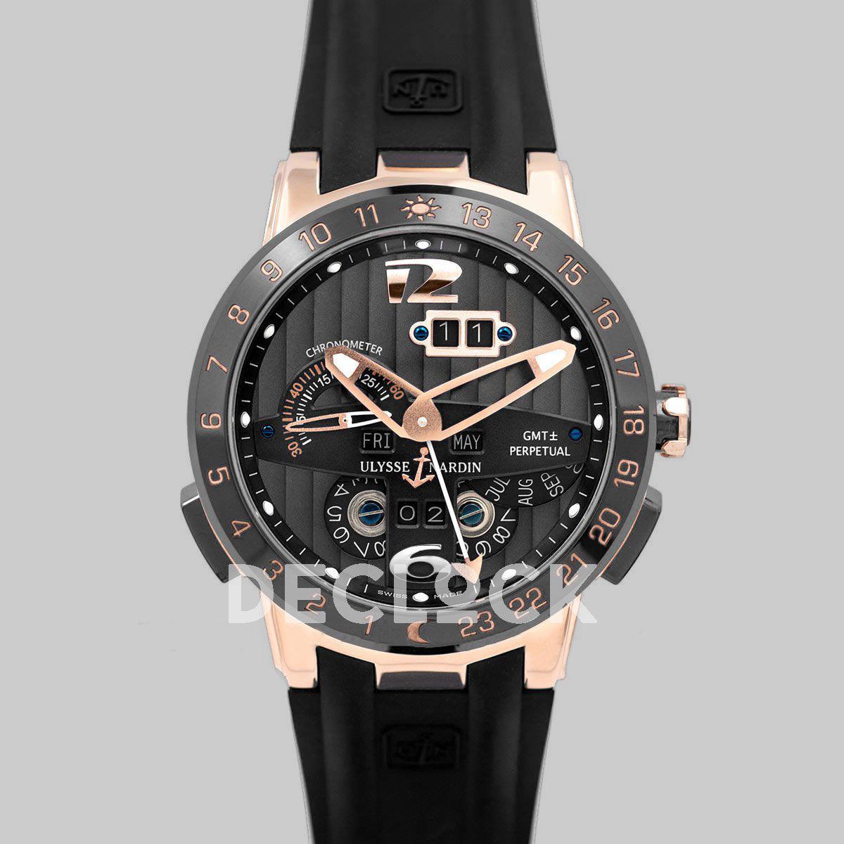 Replica Ulysse Nardin El Toro Black Dial in Rose Gold - Replica Watches