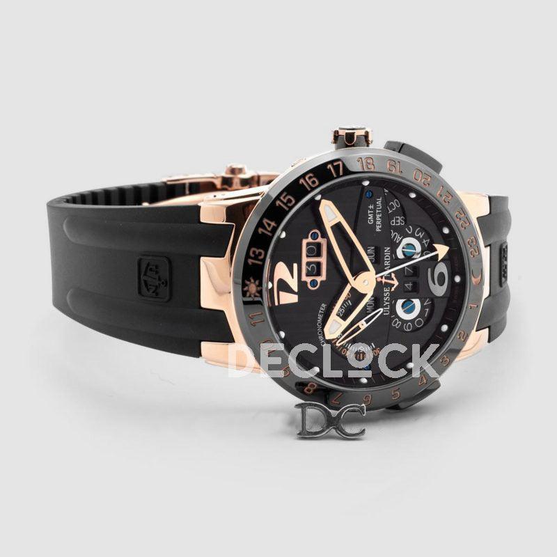 Replica Ulysse Nardin El Toro Black Dial in Rose Gold - Replica Watches