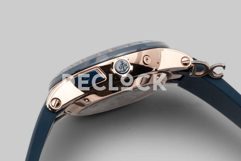 Replica Ulysse Nardin El Toro White Dial in Rose Gold on Blue Rubber - Replica Watches