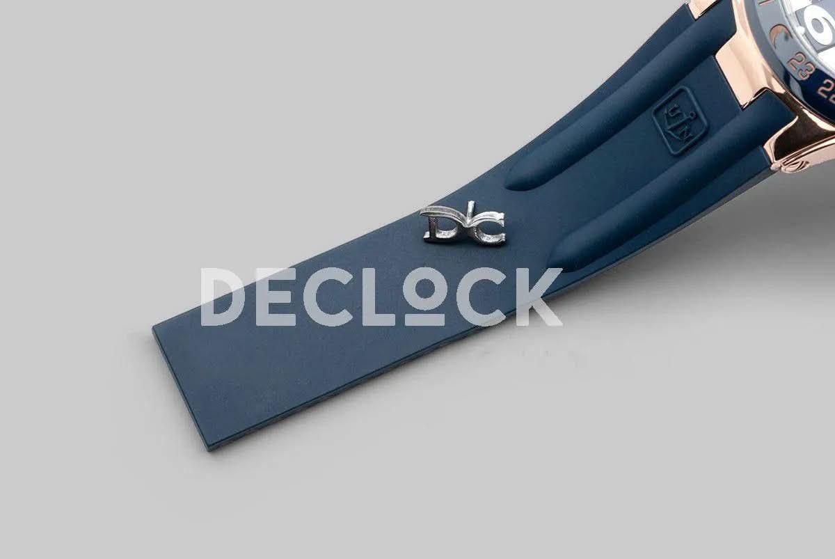 Replica Ulysse Nardin El Toro White Dial in Rose Gold on Blue Rubber |  Declock.