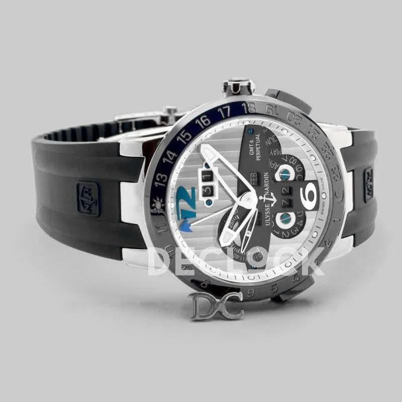 Replica Ulysse Nardin El Toro White Dial in Steel on Black Rubber |  Declock.