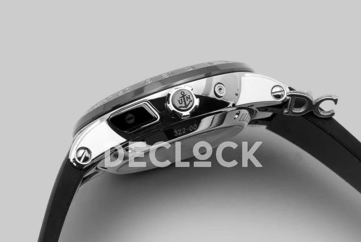Replica Ulysse Nardin El Toro White Dial in Steel on Black Rubber |  Declock.