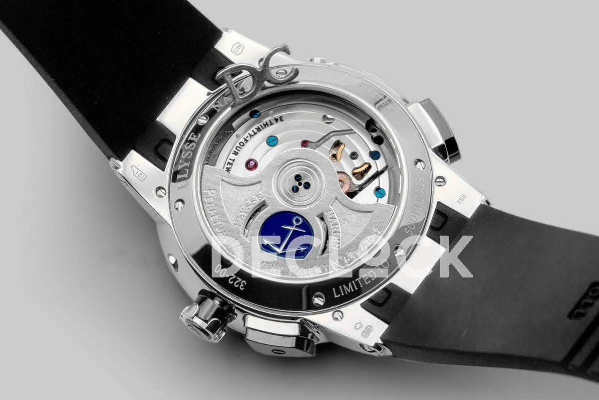 Replica Ulysse Nardin El Toro White Dial in Steel on Black Rubber