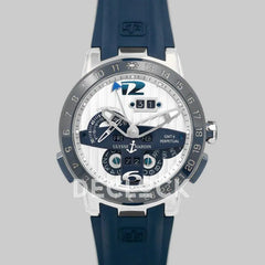 Replica Ulysse Nardin El Toro White Dial in Steel on Blue Rubber