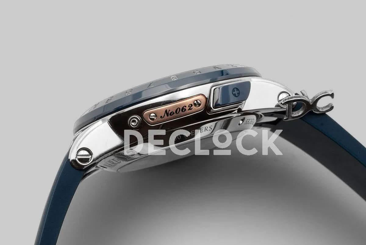 Replica Ulysse Nardin El Toro White Dial in Steel on Blue Rubber |  Declock.
