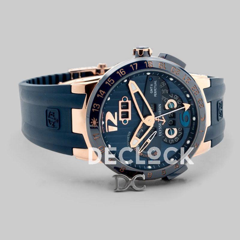 Replica Ulysse Nardin Executive EL Toro Blue Dial in Rose Gold on