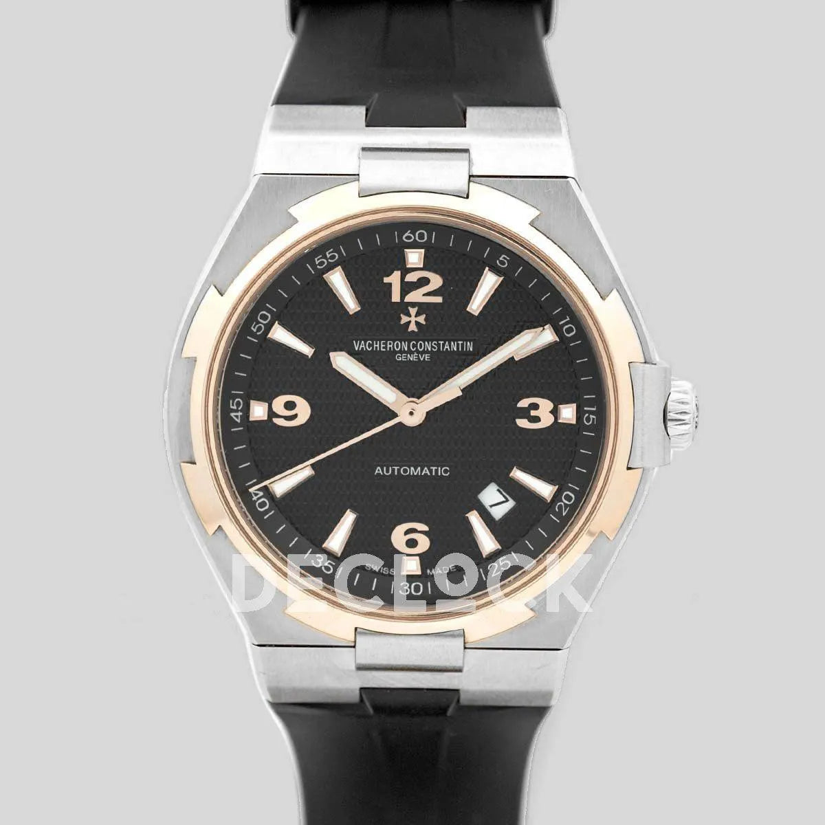 Replica Vacheron Constantin Overseas Automatic Black Dial in 2-Toned