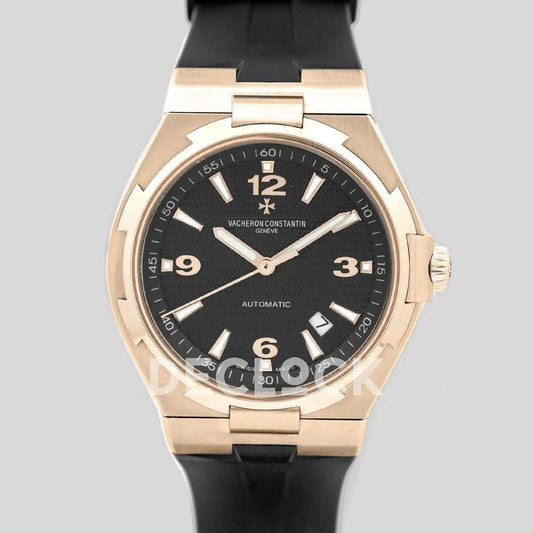 Replica Vacheron Constantin Overseas Automatic Black Dial in Rose Gold | Declock.