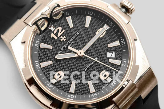 Replica Vacheron Constantin Overseas Automatic Black Dial in Rose Gold |  Declock.
