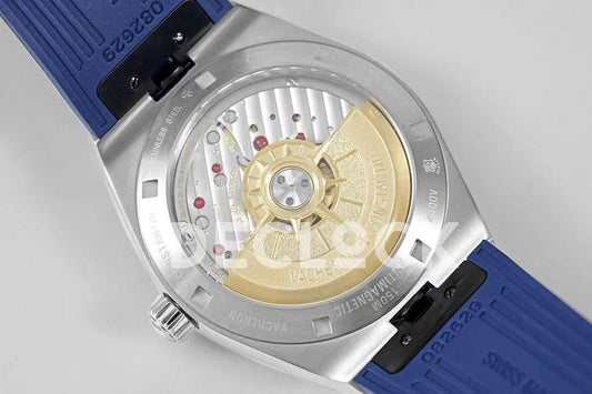 Replica Vacheron Constantin Overseas Automatic Blue Dial in Steel on Blue Rubber | Declock.