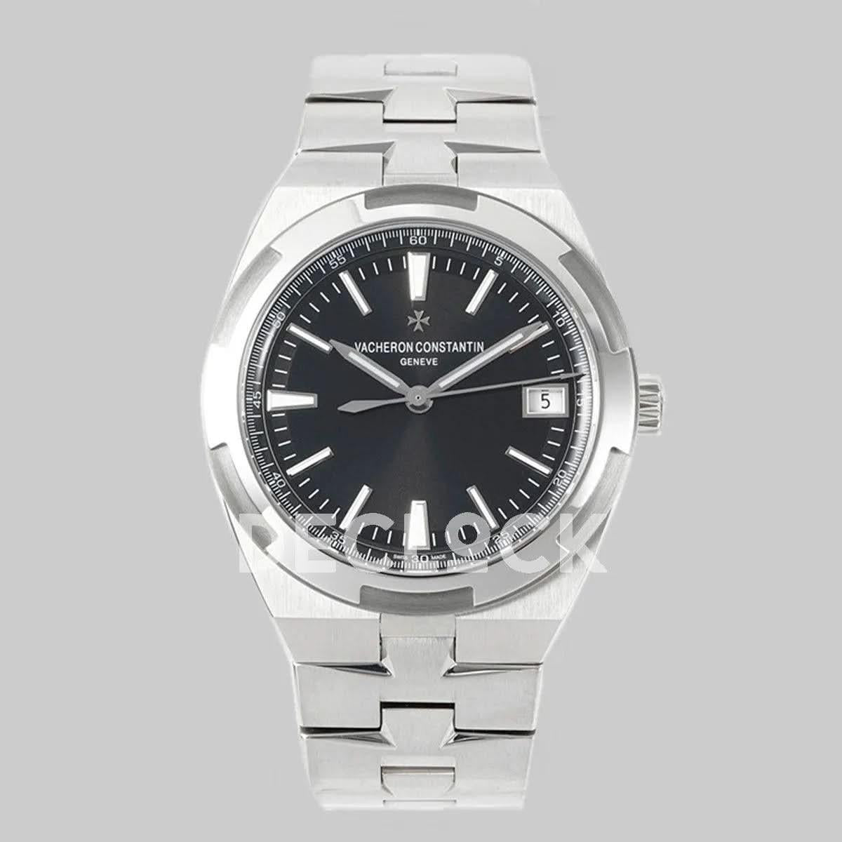 Replica Vacheron Constantin Overseas Black Dial on Steel |  Declock.
