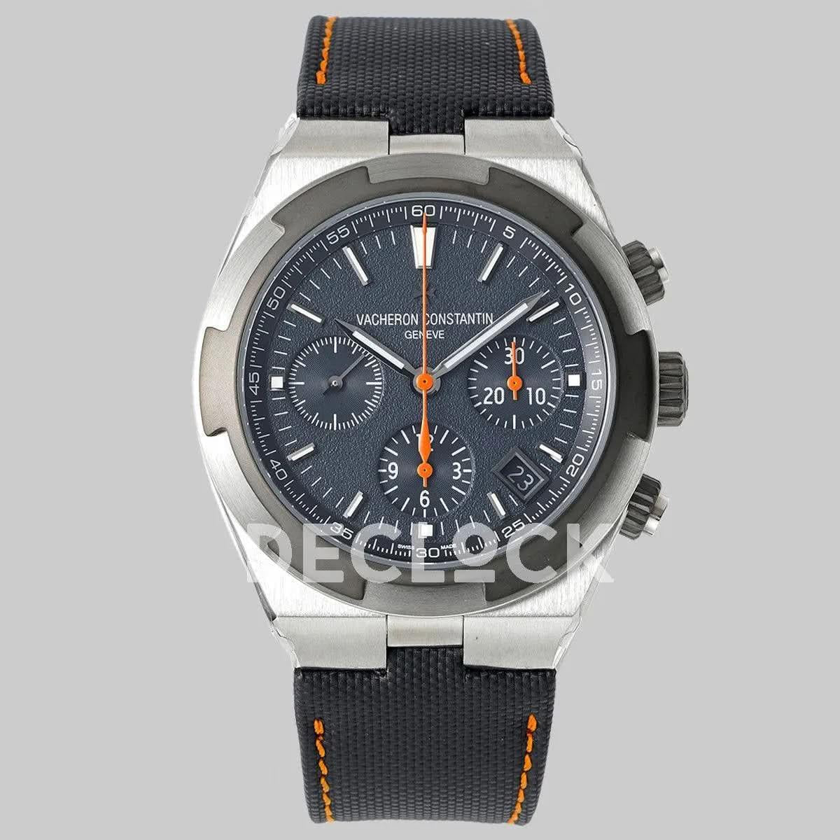 Replica Vacheron Constantin Overseas Chronograph Gray Dial in Nylon Strap |  Declock.