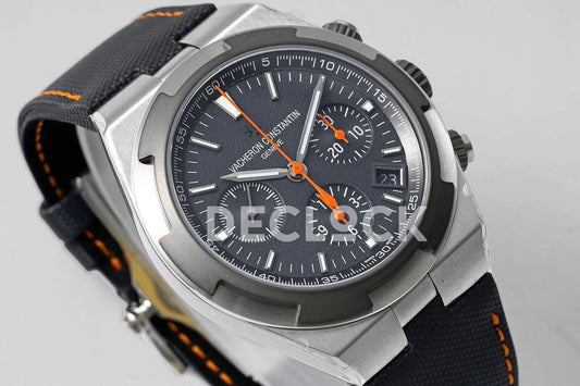 Replica Vacheron Constantin Overseas Chronograph Gray Dial in Nylon Strap |  Declock.