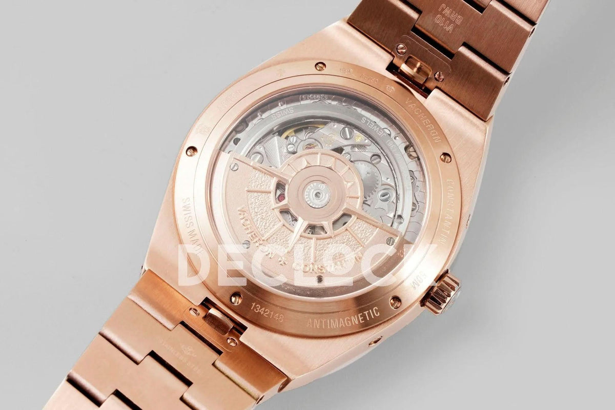 Replica Vacheron Constantin Overseas Perpetual Calendar Rose Gold on Blue Dial |  Declock.