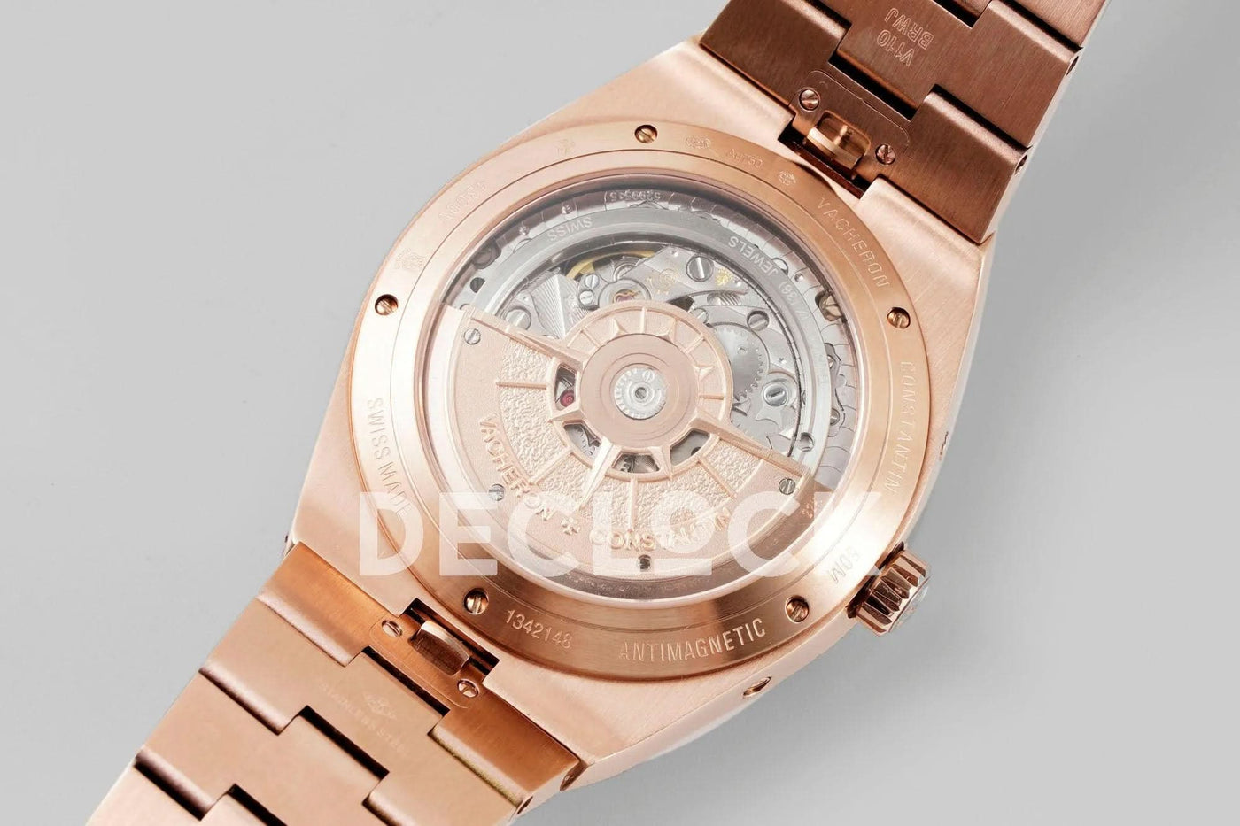 Replica Vacheron Constantin Overseas Perpetual Calendar Rose Gold on Blue Dial