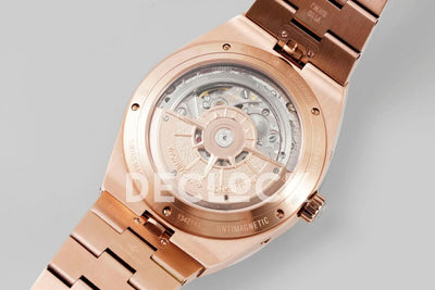 Replica Vacheron Constantin Overseas Perpetual Calendar Rose Gold on Blue Dial