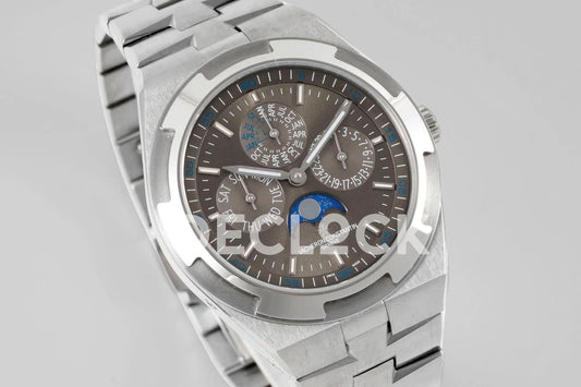 Replica Vacheron Constantin Overseas Perpetual Calendar Steel on Gray Dial | Declock.