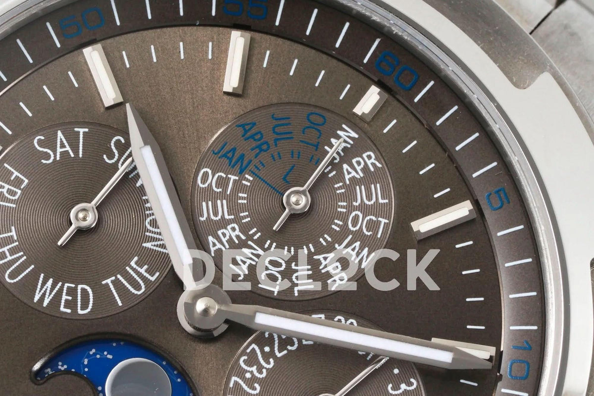 Replica Vacheron Constantin Overseas Perpetual Calendar Steel on Gray Dial |  Declock.