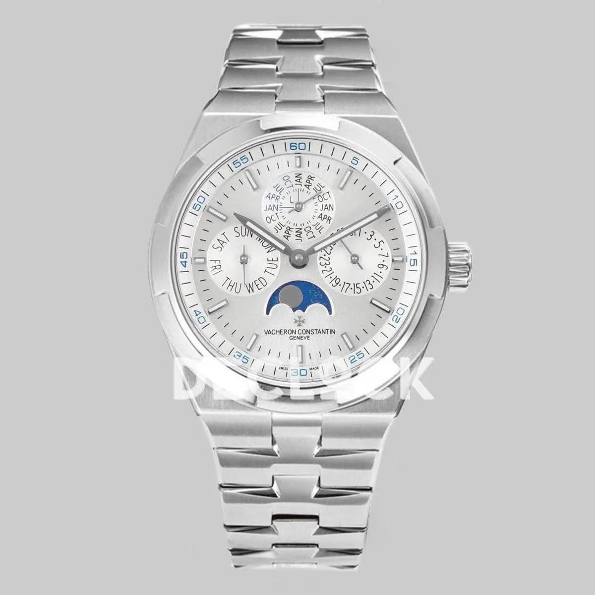 Replica Vacheron Constantin Overseas Perpetual Calendar Steel on Silver Dial