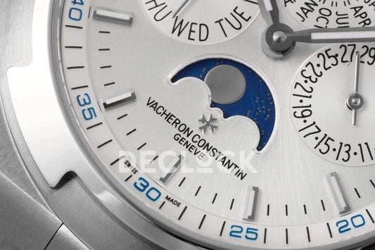 Replica Vacheron Constantin Overseas Perpetual Calendar Steel on Silver Dial |  Declock.